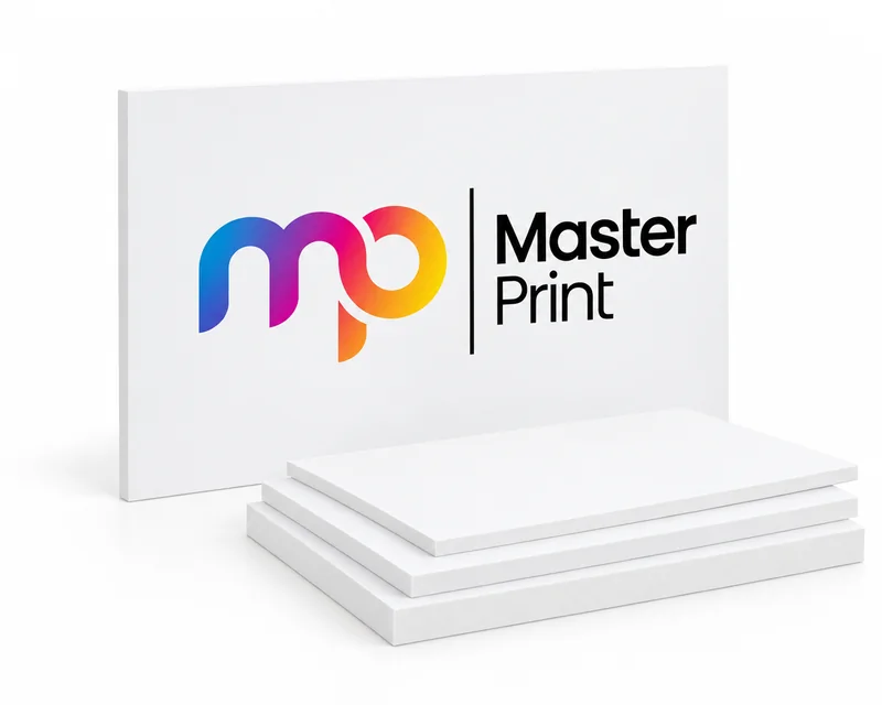 Panneau PVC expansé imprimé du logo Master Print, plaques de 5 et 10 mm