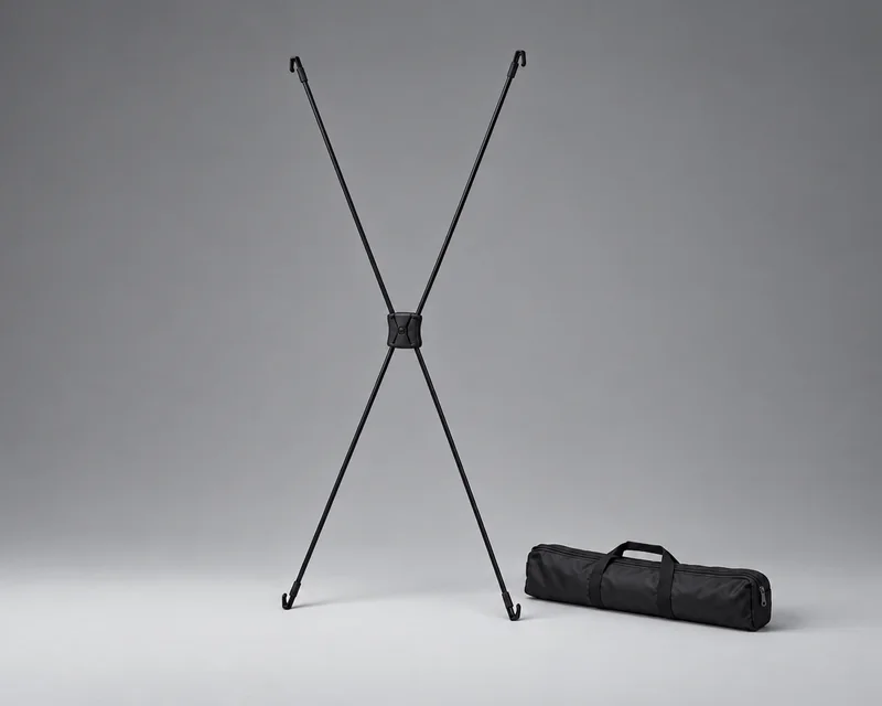 Structure X-banner seule : pieds en X et sac de transport