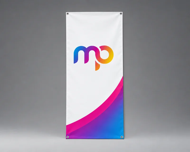 Visuel X-banner 80 × 180 cm imprimé, œillets aux quatre coins, livré seul sans structure